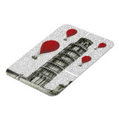 Magnet Flexible Tour de Pise et Ballons rouges à air chaud (Côté Gauche)