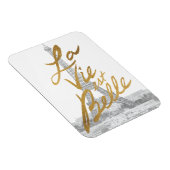 Magnet Flexible Tour Eiffel avec écriture or (Côté Droit)