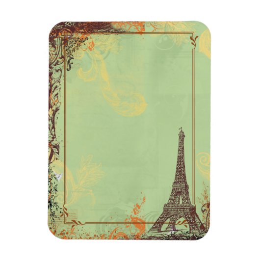 Magnet Flexible Tour Eiffel en vert (Vertical)