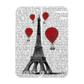 Magnet Flexible Tour Eiffel et Ballons rouges à air chaud (Vertical)
