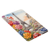 Magnet Flexible Tour Eiffel et belles fleurs 1 (Côté Droit)