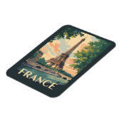 Magnet Flexible Tour Eiffel France Voyage Art Rétro (Côté Gauche)