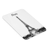 Magnet Flexible Tour Eiffel noir et blanc (Côté Droit)