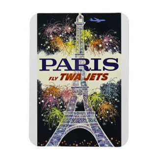 Magnet Flexible Tour Eiffel Paris France Poster Vintage voyage