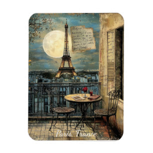 Magnet Flexible Tour Eiffel vintage Paris Art de voyage romantique