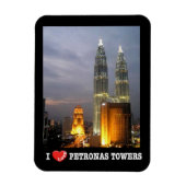 Magnet Flexible Tour Petronas - Kuala Lumpur - Malaisie - I Love (Vertical)