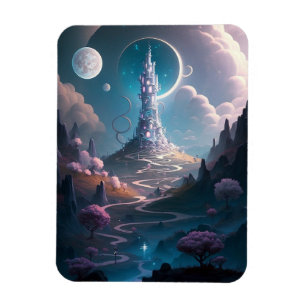 Magnet Flexible Tour Whimsical Paysage Imaginaire Art