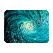 Magnet Flexible Tourbillon océan turquoise abstrait (Horizontal)