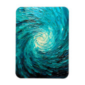 Magnet Flexible Tourbillon océan turquoise abstrait (Vertical)