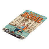 Magnet Flexible Tourists on Vespa in Rome Italy Postcard (Côté Gauche)