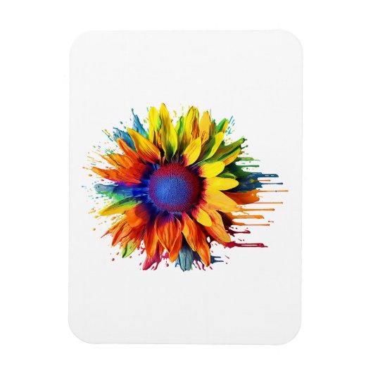 Magnet Flexible Tournesol Art Abstrait peinture à fleurs Sun (Vertical)