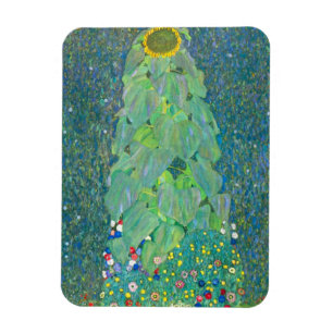 Magnet Flexible Tournesol de Klimt, Fleurs Vintages Art Nouveau