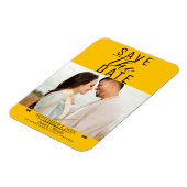 Magnet Flexible Tournesol moderne Sauvez la date Photo Mariage (Côté Gauche)