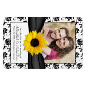 Magnet Flexible Tournesol noir blanc Mariage photo magnétique (Horizontal)