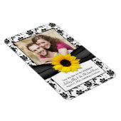 Magnet Flexible Tournesol noir blanc Mariage photo magnétique (Côté Droit)
