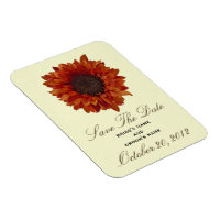 Tournesol Orange Enregistrer l'aimant Date