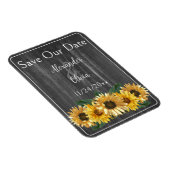 Magnet Flexible Tournesol Patiné Rustique Enregistrer l'aimant Dat (Côté Droit)