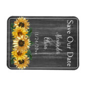 Magnet Flexible Tournesol Patiné Rustique Enregistrer l'aimant Dat (Horizontal)