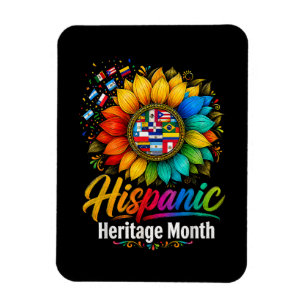 Magnet Flexible Tournesol Pays Latins Mois du Patrimoine Hispaniqu