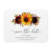 Magnet Flexible Tournesol Rose Mariage de automne rustique Enregis (Horizontal)