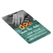 Magnet Flexible Tournesol & Roses Sauvez L'Aimant Date (Côté Droit)