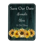 Magnet Flexible Tournesol Turquoise Rustique Enregistrer l'aimant  (Vertical)