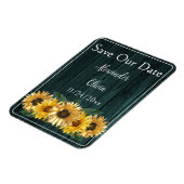 Magnet Flexible Tournesol Turquoise Rustique Enregistrer l'aimant  (Côté Gauche)