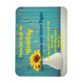 Magnet Flexible Tournesols jaunes personnalisés (Vertical)