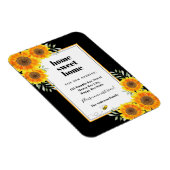Magnet Flexible Tournesols maison douce maison noir moderne déména (Côté Droit)