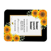 Magnet Flexible Tournesols maison douce maison noir moderne déména (Horizontal)