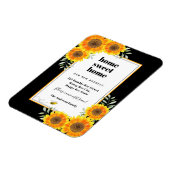 Magnet Flexible Tournesols maison douce maison noir moderne déména (Côté Gauche)