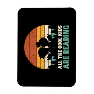 Magnet Flexible Tous les enfants lisent Rétro Livre Amour Garçons