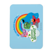 Magnet Flexible Tous les Rainbows mènent à Sesame Street (Vertical)