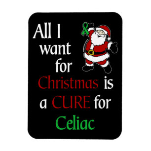 Magnet Flexible Tout Ce Que Je Veux Pour Noël/Père Noël...Celiac