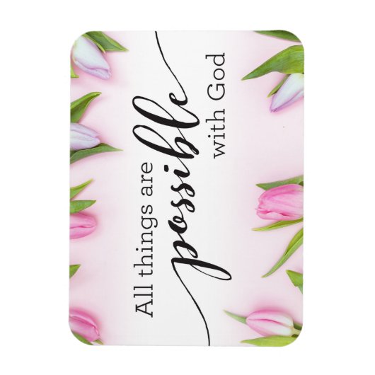 Magnet Flexible Tout est possible avec Dieu (Vertical)