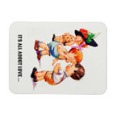 Magnet Flexible Tout est question d'Amour. Art vintage (Horizontal)