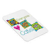 Magnet Flexible Tout le monde aime les chats (Côté Droit)