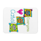 Magnet Flexible Tout le monde aime les chats (Horizontal)