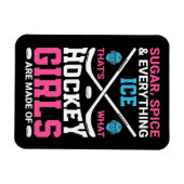 Magnet Flexible Toutes les filles de hockey sur glace (Horizontal)