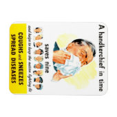 Magnet Flexible Toux et éternuements Étaler les maladies (Horizontal)