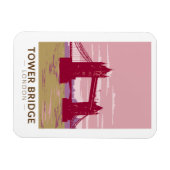 Magnet Flexible Tower Bridge London Travel Art Vintage (Horizontal)