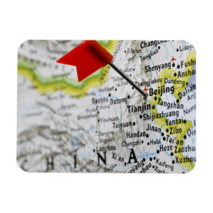 Magnet Flexible Tracez la goupille placée dans Pékin, Chine sur la