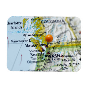 Magnet Flexible Tracez la goupille placée sur Vancouver, Canada
