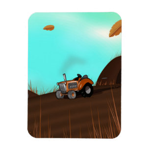 Magnet Flexible Tracteur agricole vintage