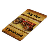 Magnet Flexible Tracteur rouge antique (Côté Gauche)