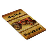 Magnet Flexible Tracteur rouge antique (Côté Droit)