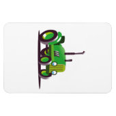 Magnet Flexible Tracteur vert mignon (Horizontal)