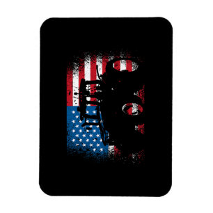 Magnet Flexible Tractor USA Drapeau design pour Patriotic Farmer