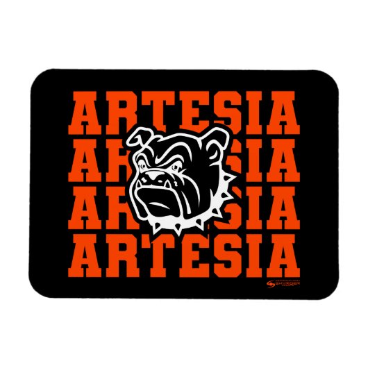 Magnet Flexible Tradition des Bulldogs d'Artesia (Horizontal)