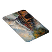 Magnet Flexible Train à vapeur sur un pont - Peinture à l'huile (Côté Droit)
